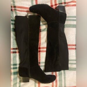 Kenneth Cole Reaction Black Over the Knee Boots